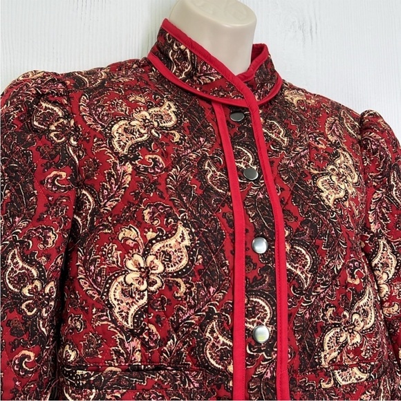 NWT Free People Zoey Floral Printed Snap Closure Quilted Patchwork Jacket XS - Picture 7 of 15